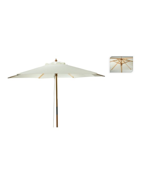Parasol con mango de madera ø2,6 x 2,2 m