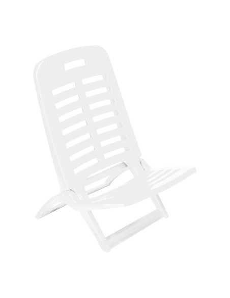 Silla playa ipae color blanco, plegable