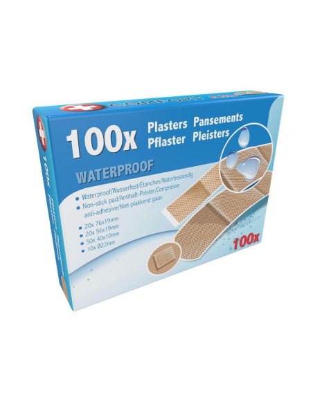 Tiras adhesivas impermeables 100 uds