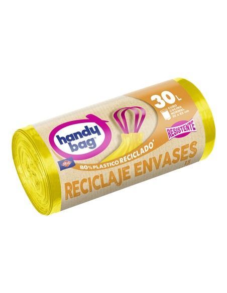 Bolsa de basura amarilla especial envases 30 l (55 x 60 cm) 15 uds