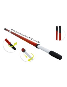Mango metálico extensible 86 -150 cm rosca ø22 mm