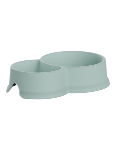 Comedero doble de capacidad 0,3 y 0,65 l color menta