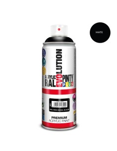 Pintura acrílica spray evolution 520 cc ral 9004 matt signal black 300 g
