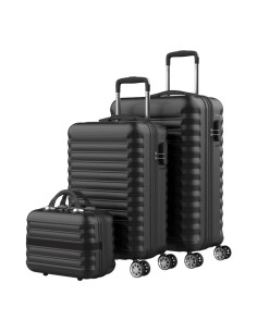 Set de maletas 3 piezas negro upfly 53cm,63c y,31cm 1200497 numada