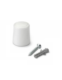 TOPE PUERTA ALTO CON TORNILLO BLISTER 2 PIEZAS BLANCO 3040 2