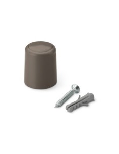 TOPE PUERTA ALTO CON TORNILLO BLISTER 2 PIEZAS MARRON 3040 4