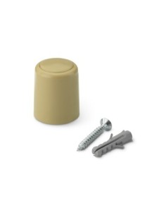 TOPE PUERTA ALTO CON TORNILLO BLISTER 2 PIEZA BEIGE 3040 6 U