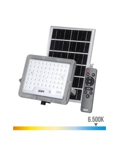 Foco proyector solar slim 50 w 600 lm 6500 k luz fría