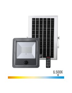 Foco proyector solar con sensor 100 w 1200 lm 6500 k luz fría