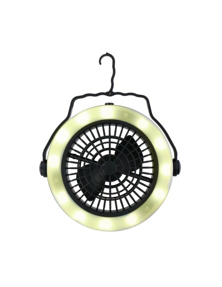 Luz y ventilador para acampar ø19,5 x 6,3 cm