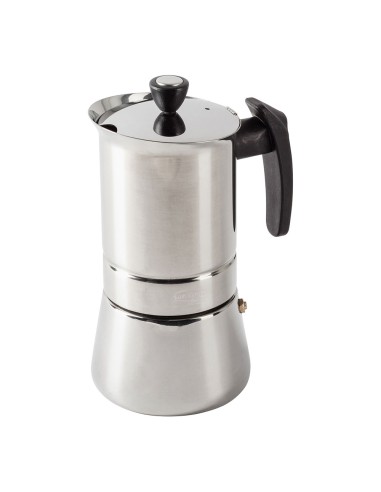 Cafetera moods sg-3593 de acero inoxidable 4 tazas