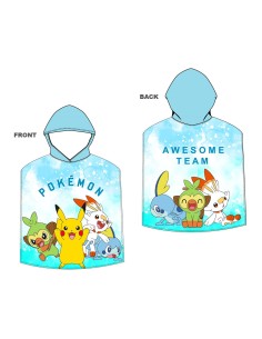 Poncho playa micro 55 x 110cm infantil pokemon