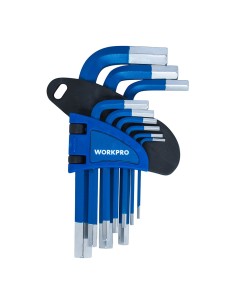 Llaves allen cortas, juego 9 piezas, (métrico)