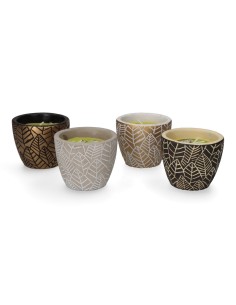 Vela citronela de terracota "hojas" colores surtidos