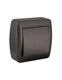 Conmutador / interruptor luminoso de superficie 10 ax 250 v~. serie mural