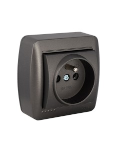 Base fija 2p+t (francés), 16a 250v~. de superficie. serie mural