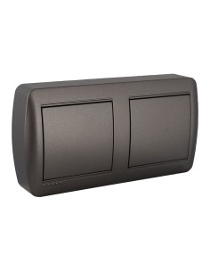 Registro doble de empalme y derivación. de superficie. serie mural