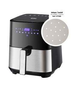Freidora de aire con pantalla led 5 l *** promoción regalo 1 ud ref. 07788 - papel freidora de aire ø17 cm 100 uds ***