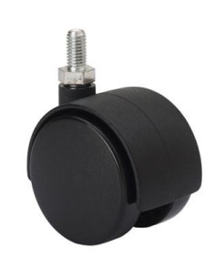 RUEDA GIR,DBLE 040MM TW0113 ESPIGA M6 15 020KG NE ALE