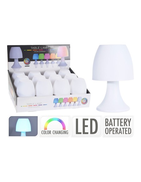 Lampara led de mesa, led multicolor, ø12 x 19 cm