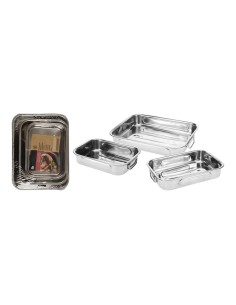 Set 3 bandejas acero inoxidable