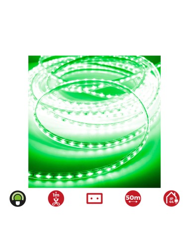 Tira de led 60 leds/m 4,2w/m 220-240v ip44 50 m verde