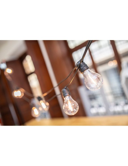 Guirnalda allegra solar + bateria 10 bombillas 10 m