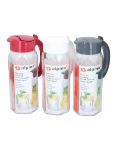 Jarra de cristal con tapa 1,5 l colores variados