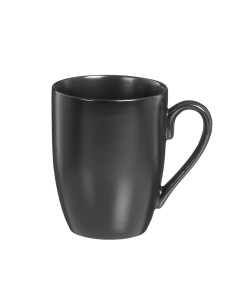 Tazas porcelana mate negro 350 ml, 6 uds