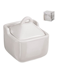 Salero cerámica clásico blanco 10 x 10 x 11,5 cm