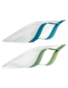 Bolsas reutilizables herméticas zip, 2 uds, 2 colores surtidos, 23 x 21 cm