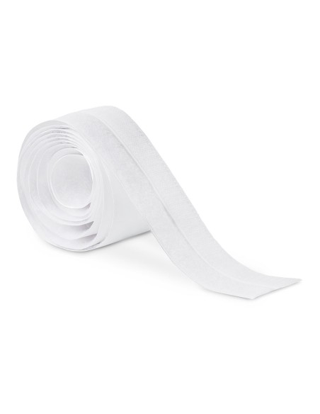 Rollo adhesivo de cierre de gancho y bucle blanco 20 mm x 1,5 m