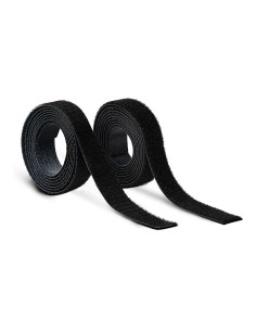 Rollo adhesivo térmico de cierre de gancho y bucle negro 20 mm x 1,5 m