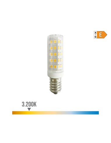 Bombilla tubular de led e14 6,5 w 800 lm 3200 k luz cálida