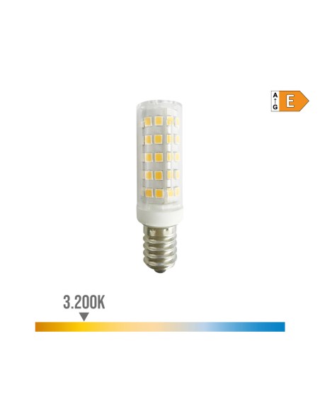 Bombilla tubular de led e14 6,5 w 800 lm 3200 k luz cálida