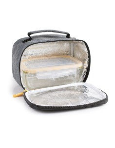 Porta alimentos gris + fiambrera