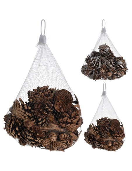 Piñas para decorar, 2 modelos, nevadas y sin nevar.