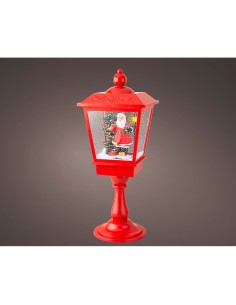 Farol papa noel con movimiento y música