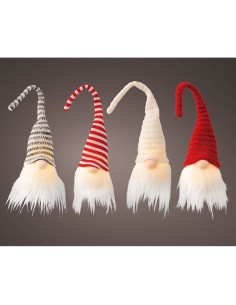 Gnomo led gorro flexible, colores variados, luz fija, 6 x 7 x 23 cm