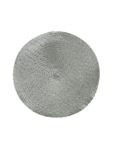 Mantel individual color plata redondo, ø38 x 0,2 cm