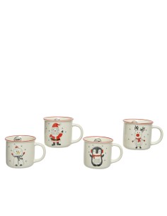 Taza de porcelana con motivos navideños, modelos variados