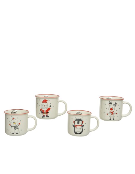 Taza de porcelana con motivos navideños, modelos variados