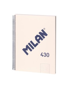 Cuaderno a4 con espiral pautado 7 mm beige