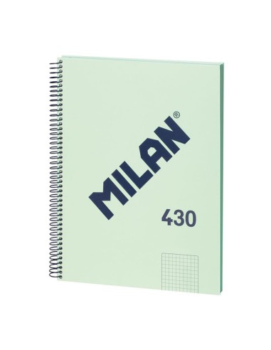 Cuaderno a4 con espiral cuadriculado 5 x 5 mm verde