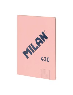 Cuaderno a4 cuadriculado encolado rosa