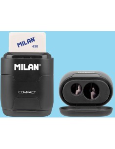 Goma con afilalápices negro compactserie especial shadow + 2 gomas