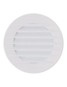 Rejilla ventilación redonda empotrable con mosquitera ø70mm abs blanca