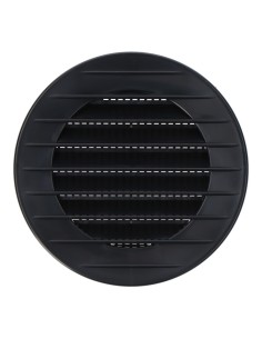 Rejilla ventilación redonda empotrable con mosquitera ø70mm abs gris antracita