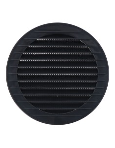 Rejilla ventilación redonda empotrable con mosquitera ø120mm abs gris antracita