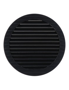 Rejilla ventilación redonda empotrable con mosquitera ø150mm abs gris antracita